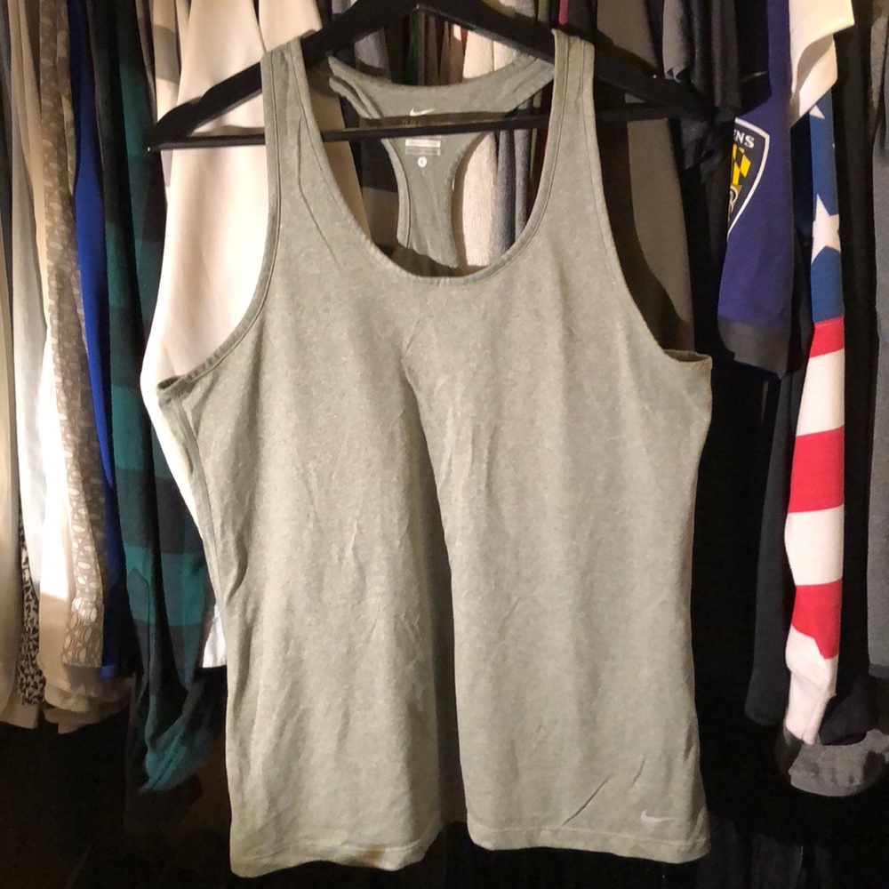 Grey Nike Dry Fit Racer Back Top